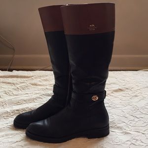Coach black/brown riding boots